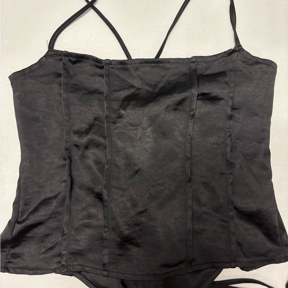 Motel Rocks Black Sleeveless Bustier Too